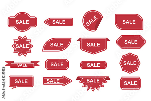 Sale Stickers shop product . Sale sticky isolated on white
