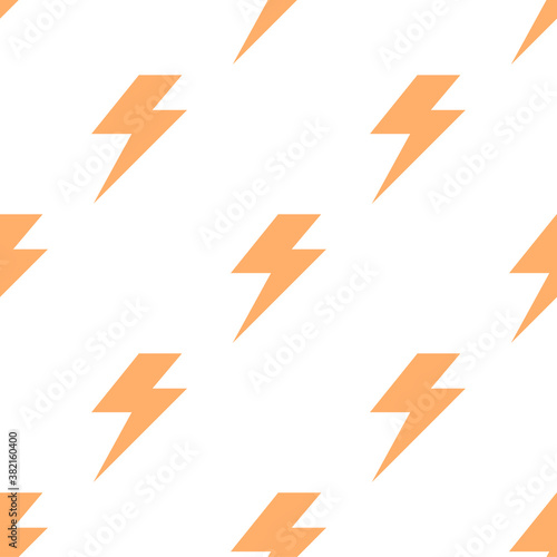 Lightning bolt flash seamless pattern. Thunderbolt print background