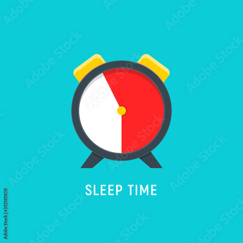 Sleep time clock icon. Countdown future day night time vector icon