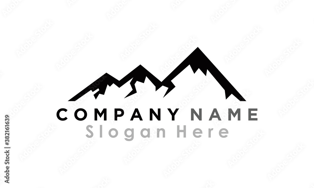 elegant brand mountain vector