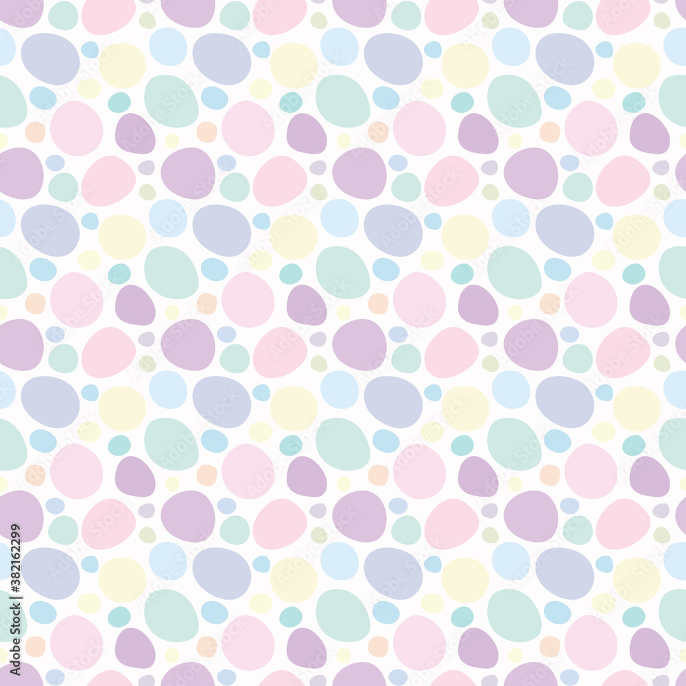 Pastel random shapes abstract pattern background, vector repeat