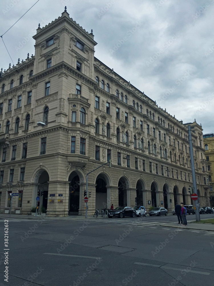 building on street in Vienna Austria