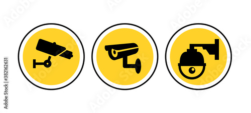 CCTV camera icon vector security video sign. cctv symbol silhouette safety system icon logo
