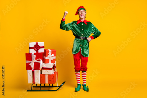 Photos Full length body size view of his he nice attractive cheerful cheery funny guy e