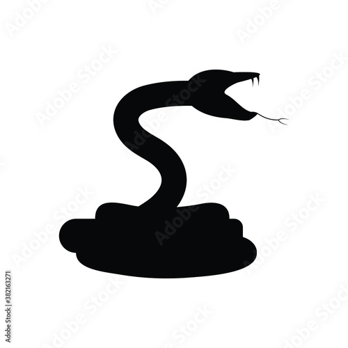 Snake Silhouette Vector Design Illustration.