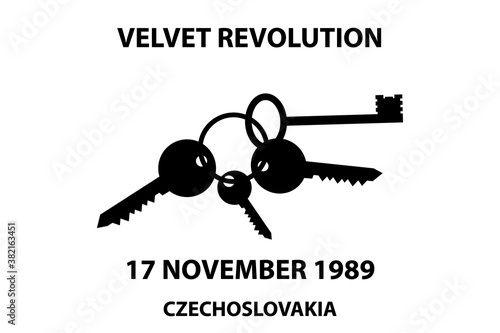 Clinking keys - velvet revolution symbol - 17 november 1989