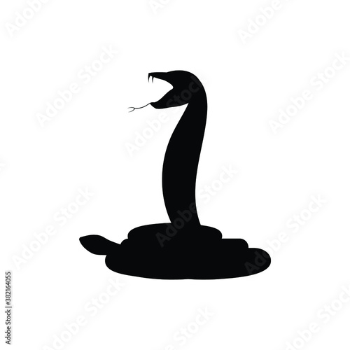 Snake Silhouette Vector Design Illustration.