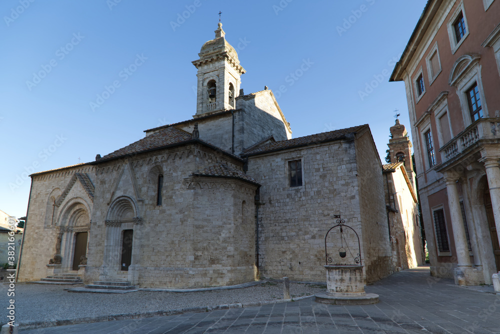 The Collegiata church in the town of San Quirico D'Orcia