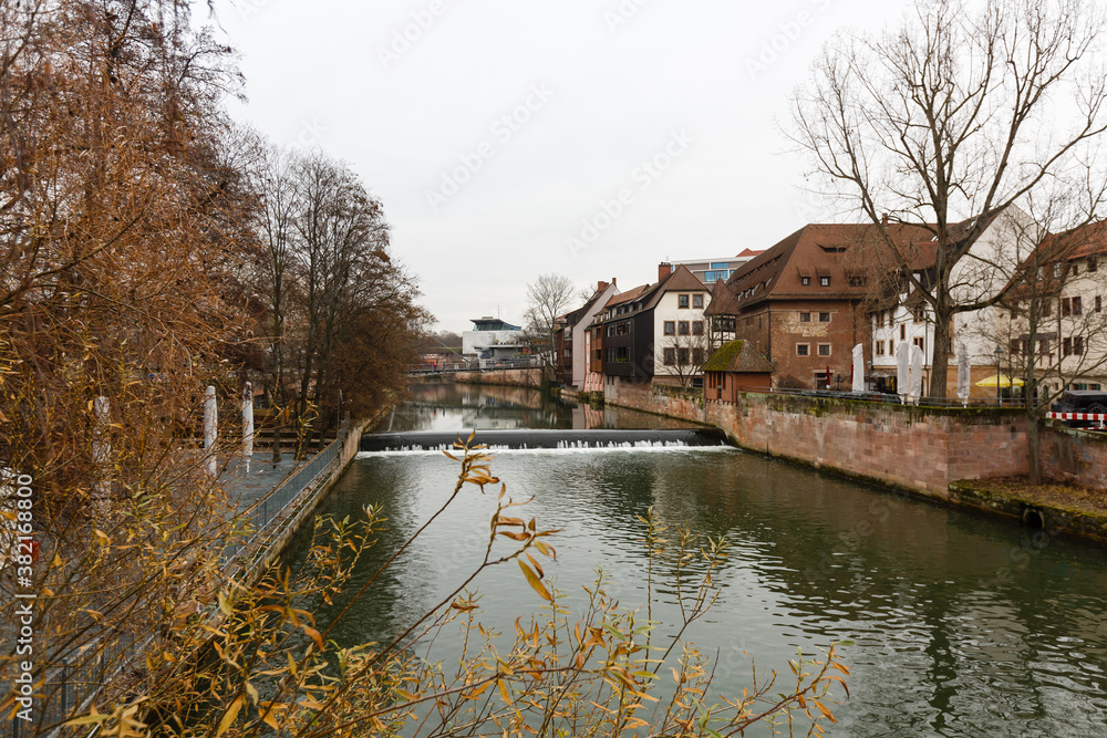 Fototapeta premium Nuremberg, Germany, old town houses, cityscape