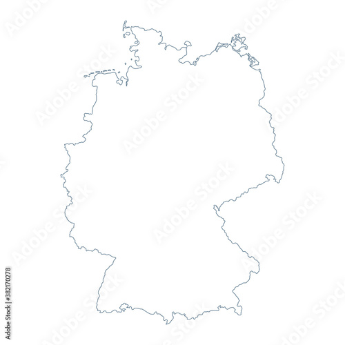Germany Map - Vector Contour illustration
