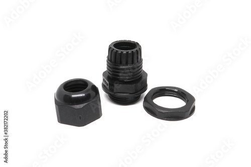 Cable gland  isolated on white