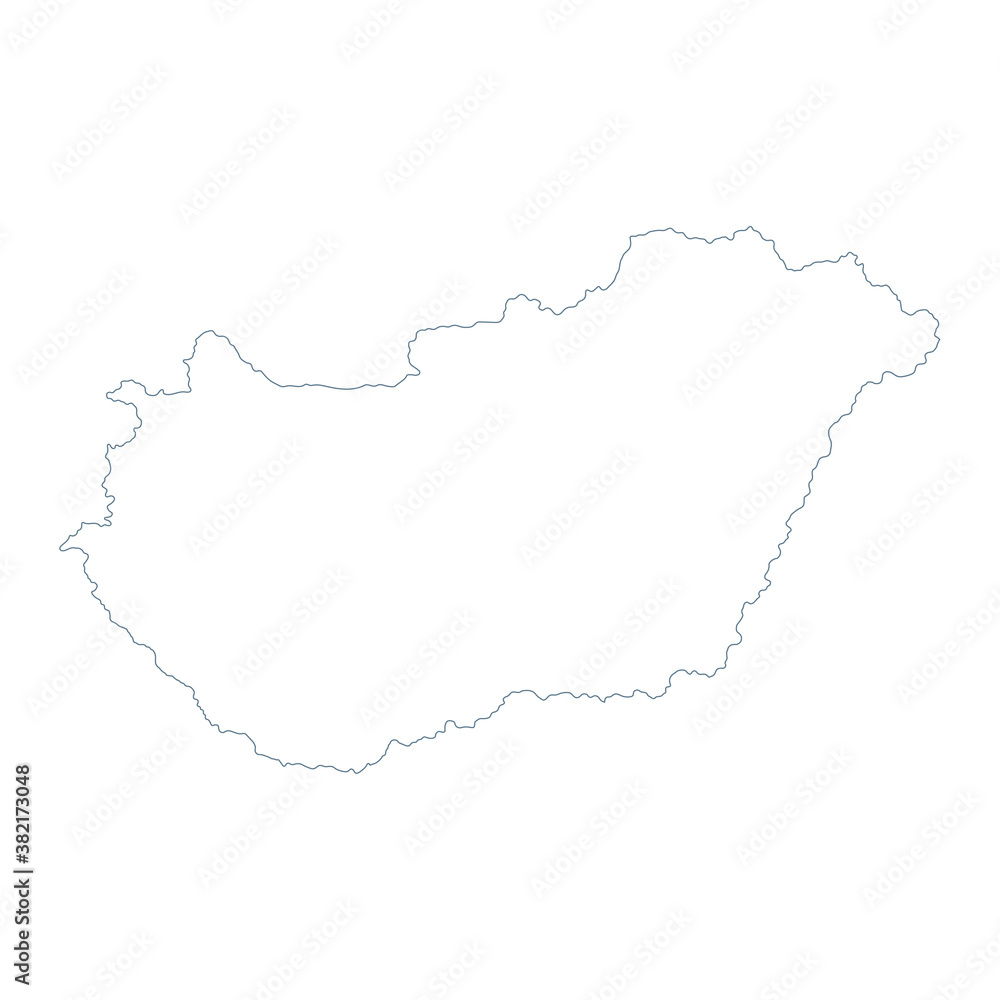 Hungary Map - Vector Contour illustration Hungary Map - Vector Contour illustration