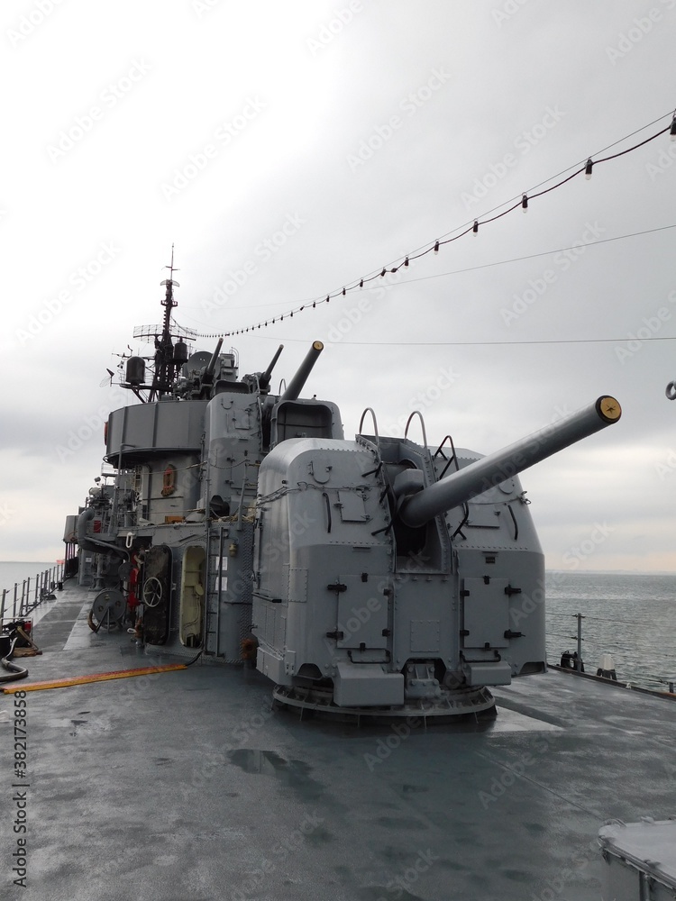 Rear view of the old, World War II, Fletcher class, destroyer Velos, ex ...