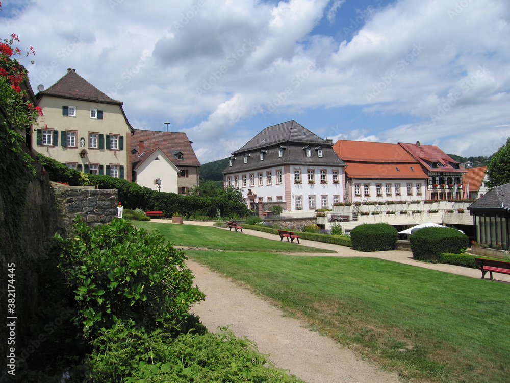 Kurgarten und Burggarten in Lindenfels Odenwald Hessen