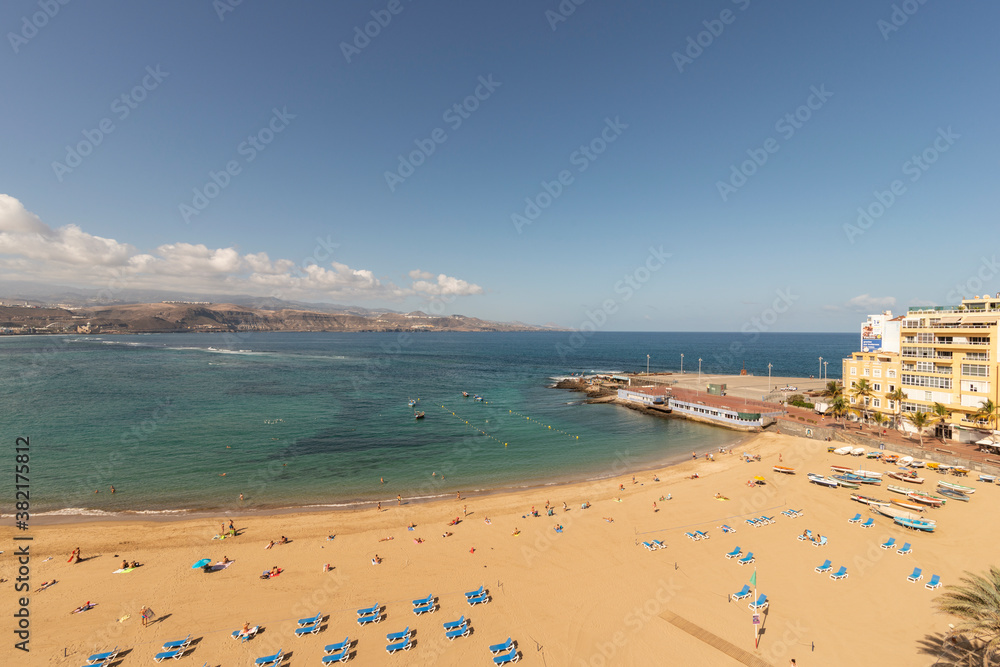 Playa de Las Canteras en Las Palmas de Gran Canaria, España