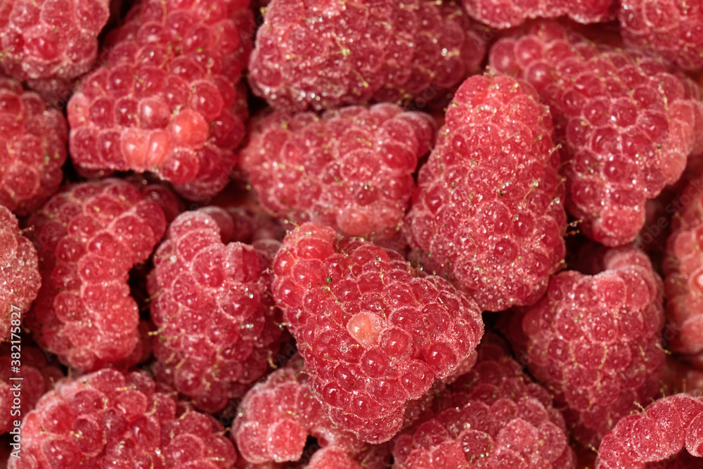 Himbeeren ( Rubus idaeus ).