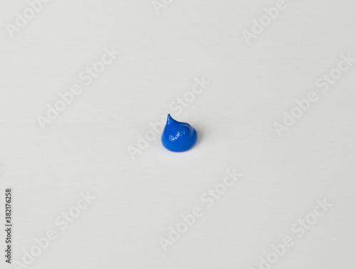 Acrylic Paint Dab or Dollop, On White Background