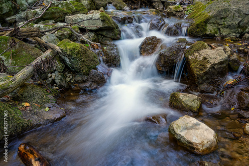 zadielska valley with a picturesque stream and green vegetation