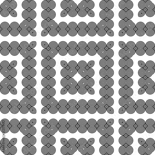 Design seamless monochrome zigzag decorative pattern