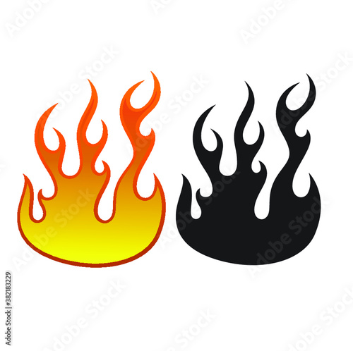 set of fire icons