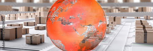 packages on conveyor belts ...