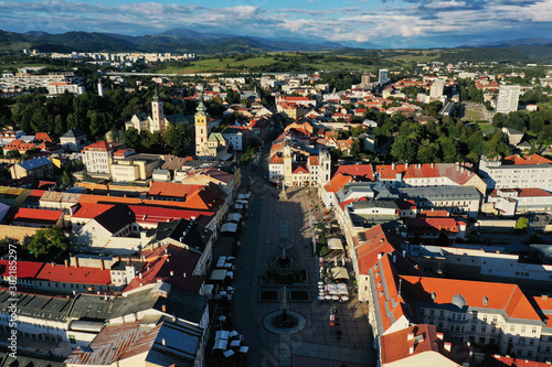 Aerial view of Banska Bystrica city in Slovakia