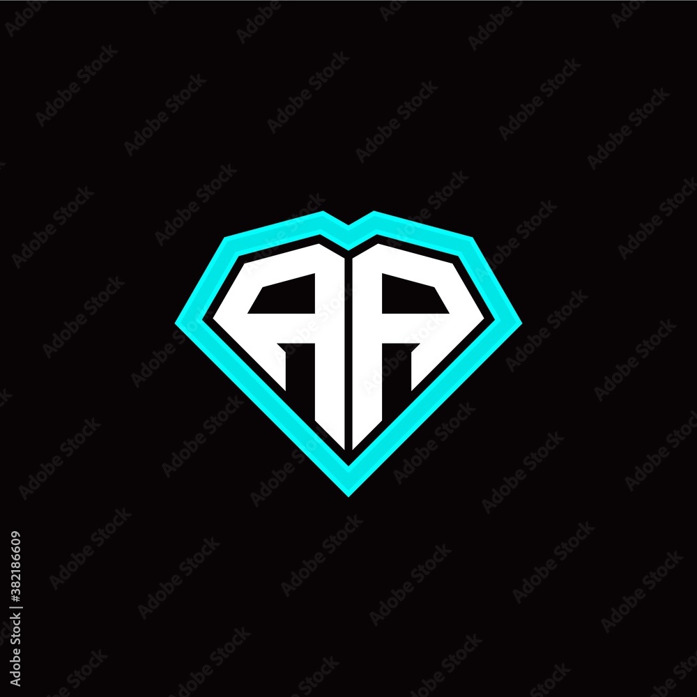 A A initial letter with unique diamond style logo template vector A A initial letter with unique diamond style logo template vector