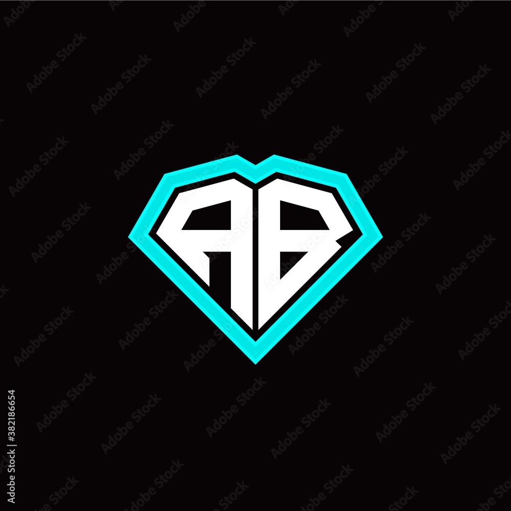 A B initial letter with unique diamond style logo template vector A B initial letter with unique diamond style logo template vector