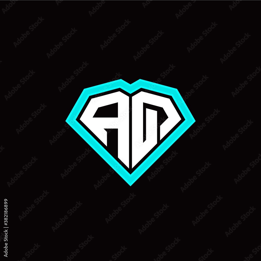 A Q initial letter with unique diamond style logo template vector A Q initial letter with unique diamond style logo template vector