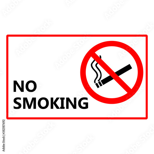 No smoking icon, flat design illustration