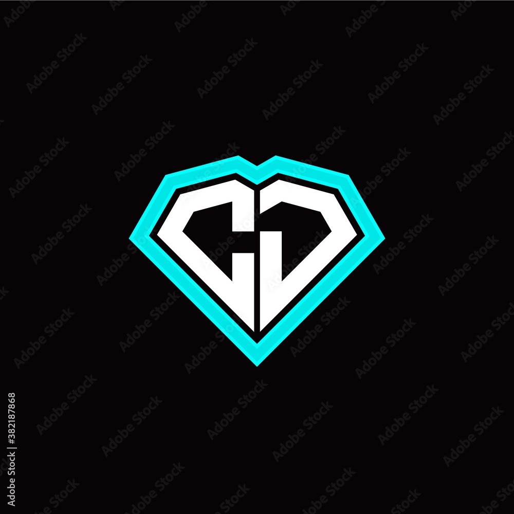 C J initial letter with unique diamond style logo template vector C J initial letter with unique diamond style logo template vector