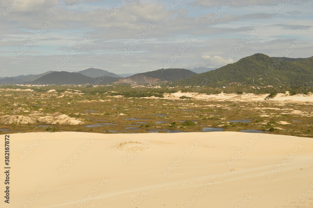 The sand dunes and beaches on Santa Catarina Island (Florianopolis) in Brazil