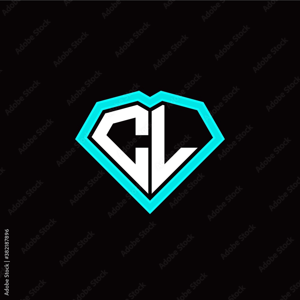 C L initial letter with unique diamond style logo template vector C L initial letter with unique diamond style logo template vector