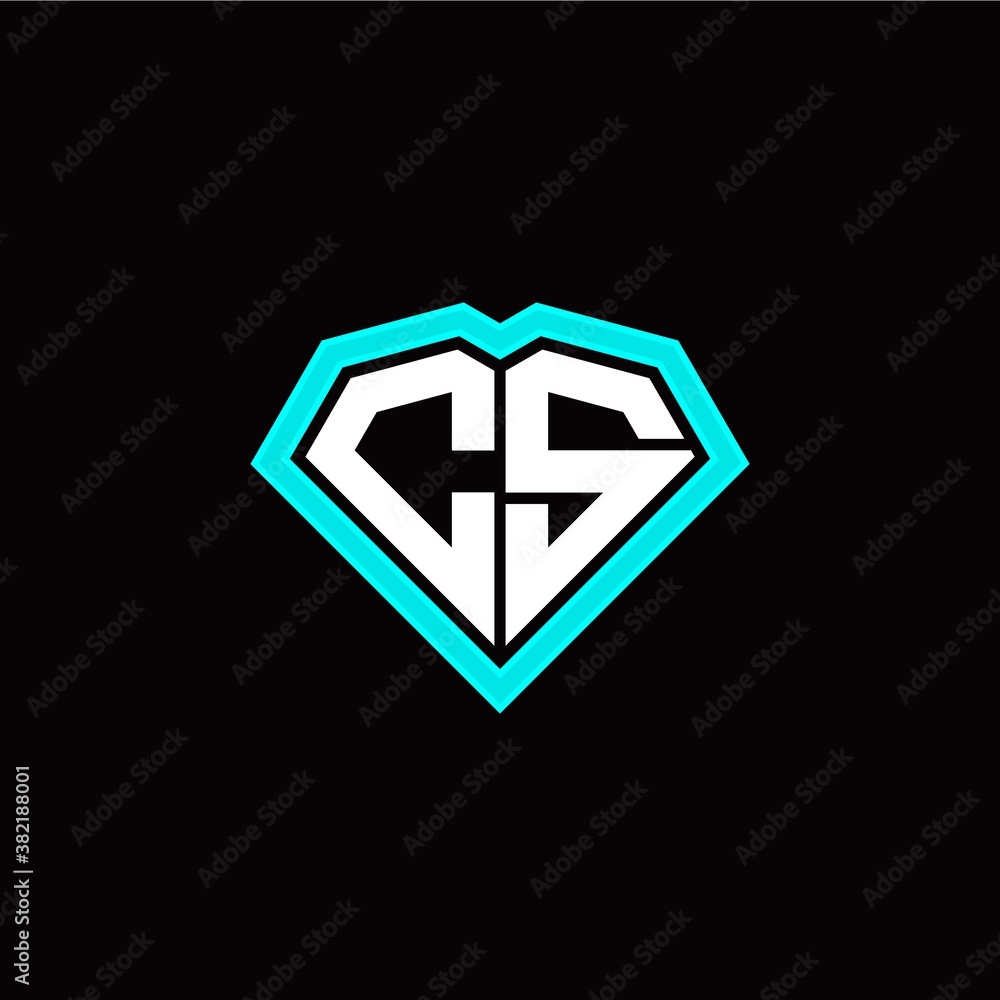 C S initial letter with unique diamond style logo template vector C S initial letter with unique diamond style logo template vector