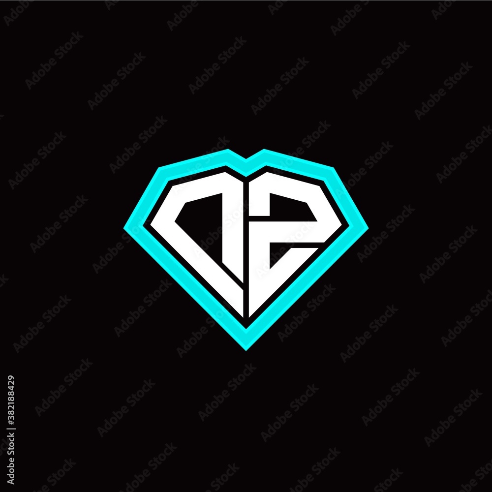 D Z initial letter with unique diamond style logo template vector D Z initial letter with unique diamond style logo template vector