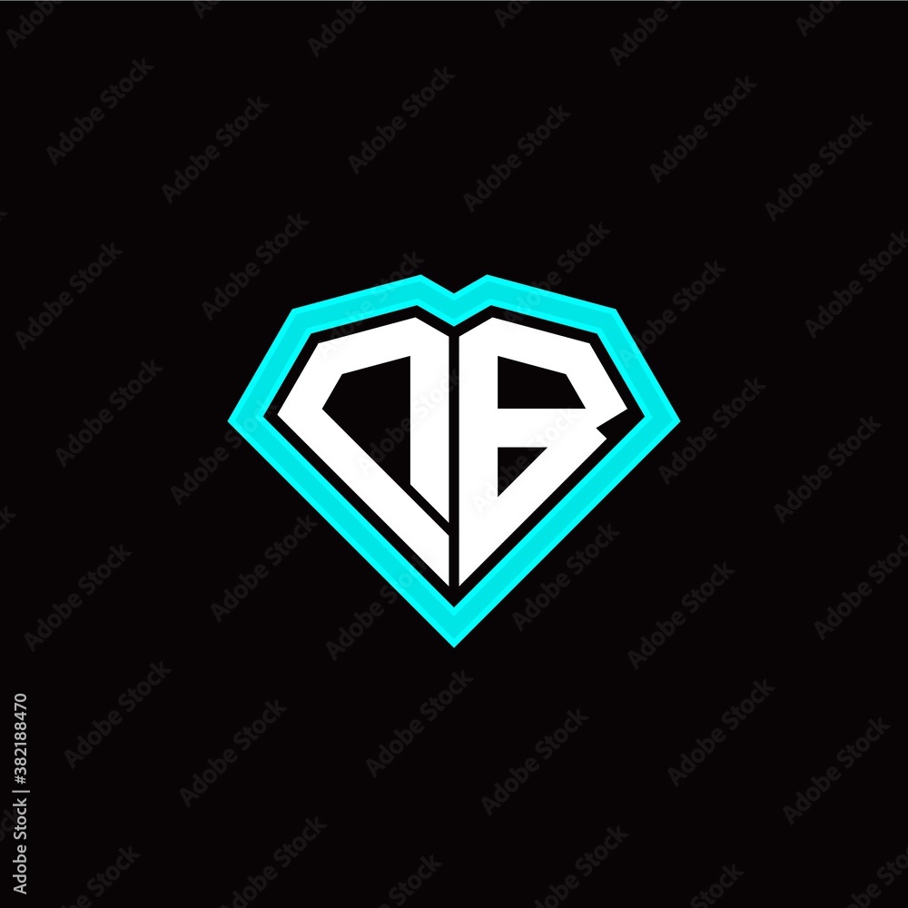 D B initial letter with unique diamond style logo template vector D B initial letter with unique diamond style logo template vector