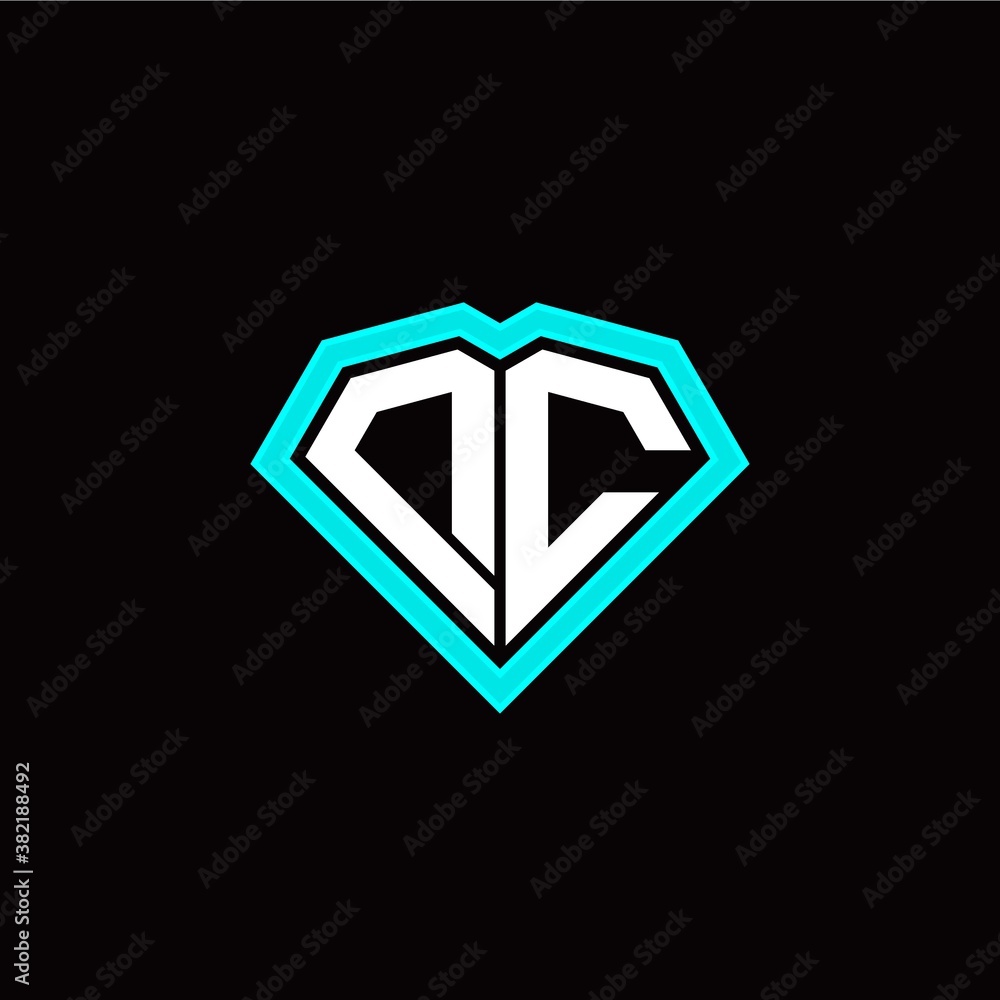 D C initial letter with unique diamond style logo template vector D C initial letter with unique diamond style logo template vector
