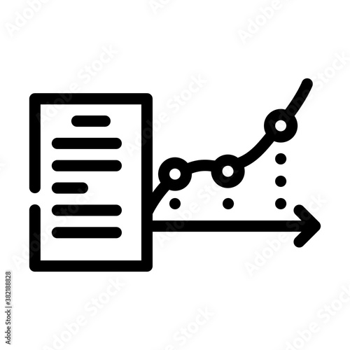 report analysis line icon vector black illustration