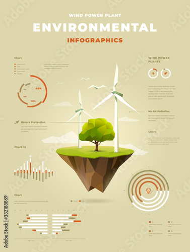 Wind power plant infopgraphics