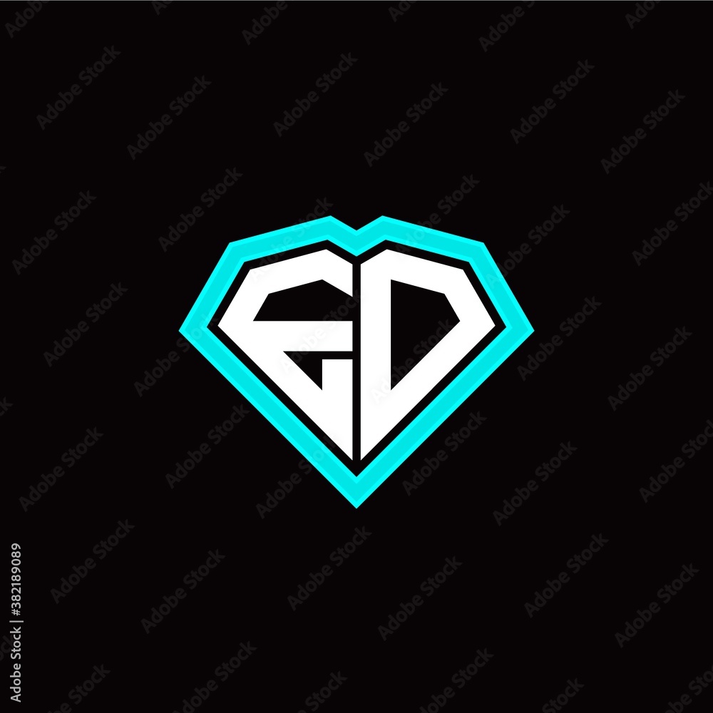 E O initial letter with unique diamond style logo template vector E O initial letter with unique diamond style logo template vector