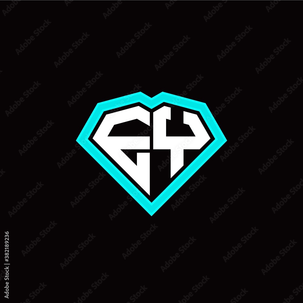 E Y initial letter with unique diamond style logo template vector E Y initial letter with unique diamond style logo template vector