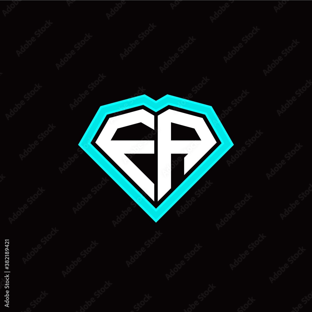 F A initial letter with unique diamond style logo template vector