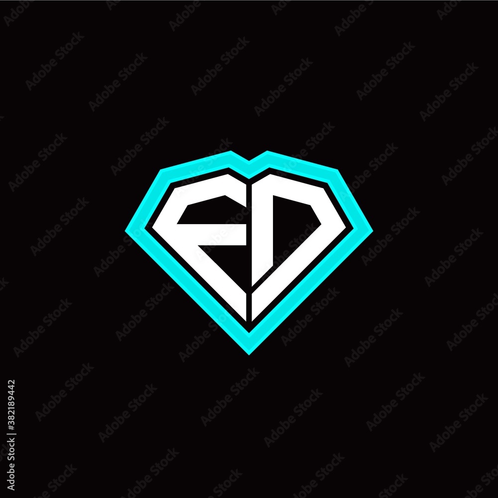 F D initial letter with unique diamond style logo template vector F D initial letter with unique diamond style logo template vector