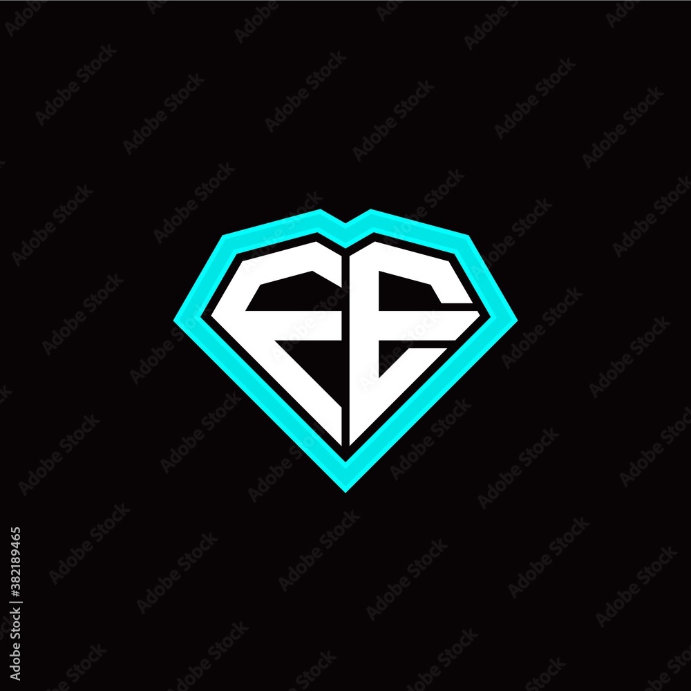 F E initial letter with unique diamond style logo template vector F E initial letter with unique diamond style logo template vector