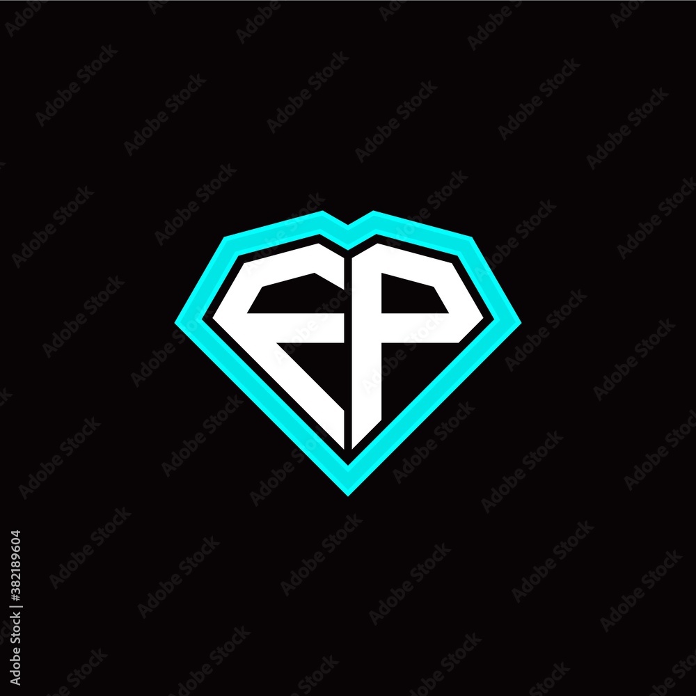 F P initial letter with unique diamond style logo template vector F P initial letter with unique diamond style logo template vector