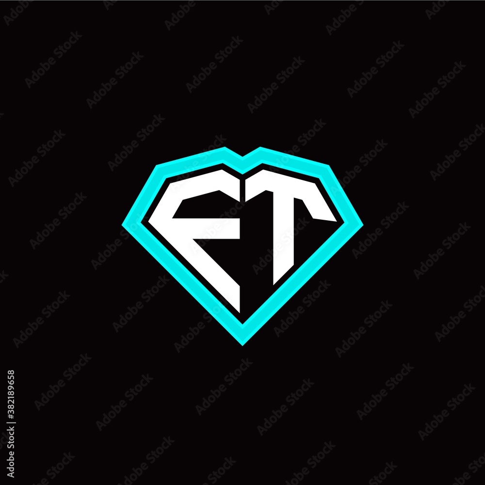 F T initial letter with unique diamond style logo template vector F T initial letter with unique diamond style logo template vector