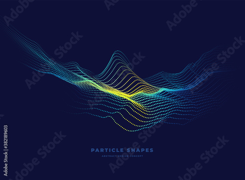 Abstract particle topographic mountain wave background