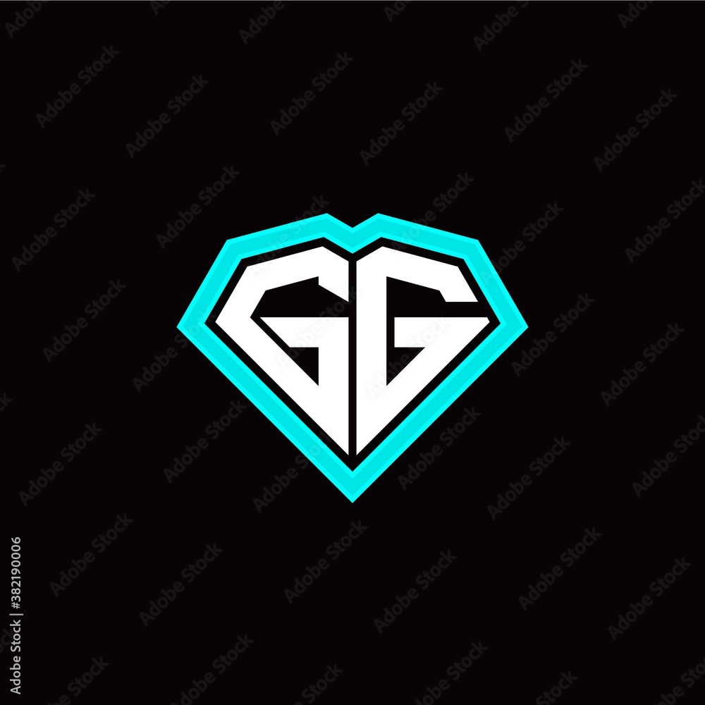 G G initial letter with unique diamond style logo template vector G G initial letter with unique diamond style logo template vector