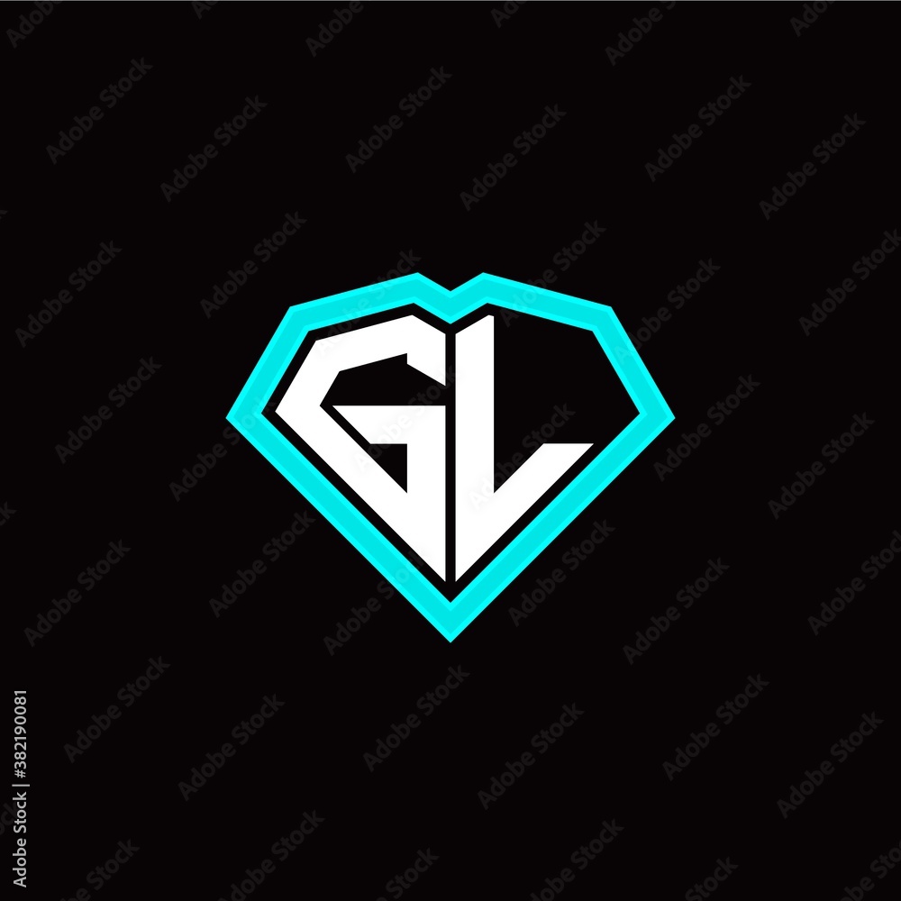 G L initial letter with unique diamond style logo template vector G L initial letter with unique diamond style logo template vector