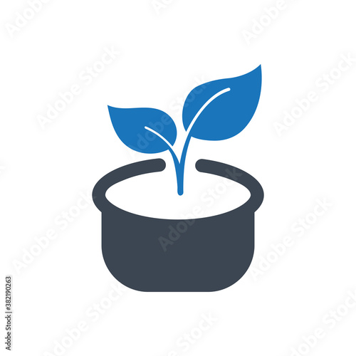 Plant pot icon ( vector illustration )